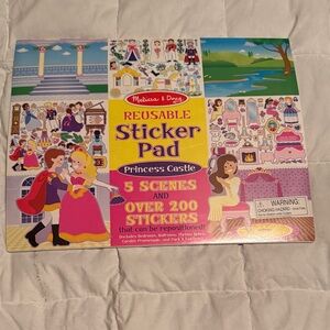 Melissa & Doug Gift Princess Castle Reusable Sticker Pad 5 Scenes 200 Stickers